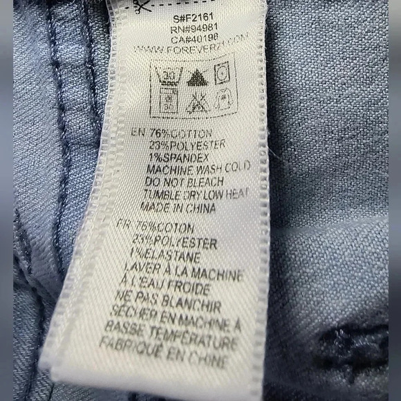 21 Denim by Forever 21 Women's Floral Print Low Rise Skinny Jeans, 30 - Picture 6 of 8